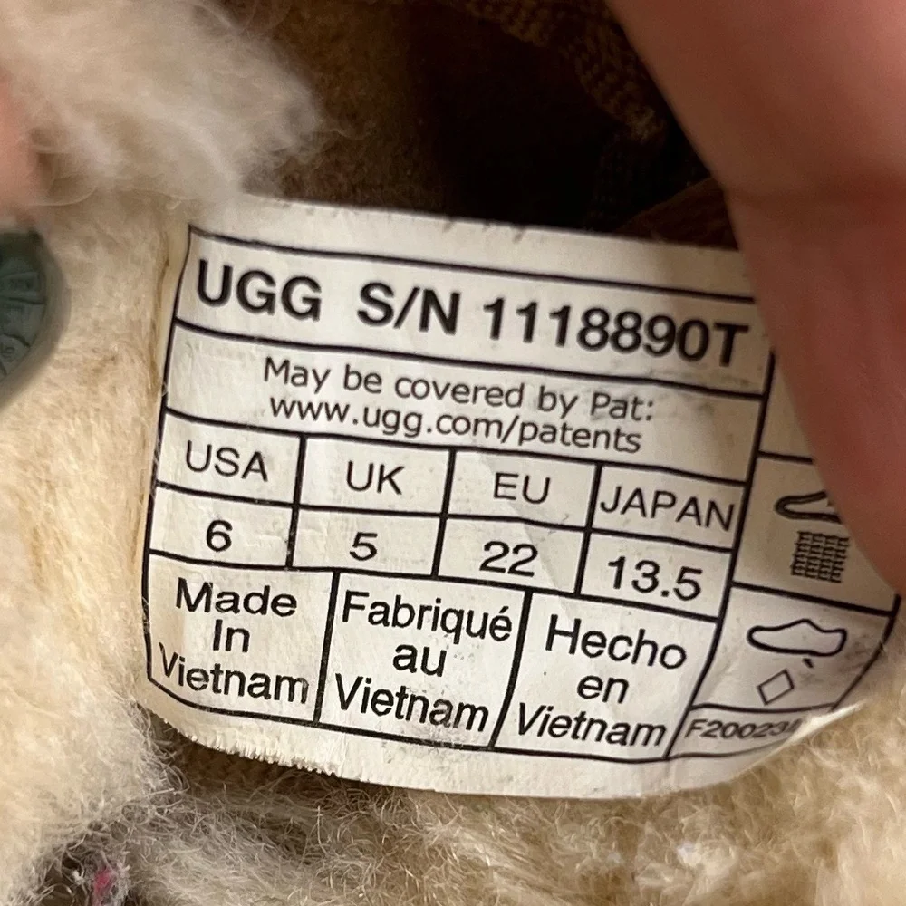 UGG Jona Toddler Baby Suede Shearling TAN SIZE 6 Toddler